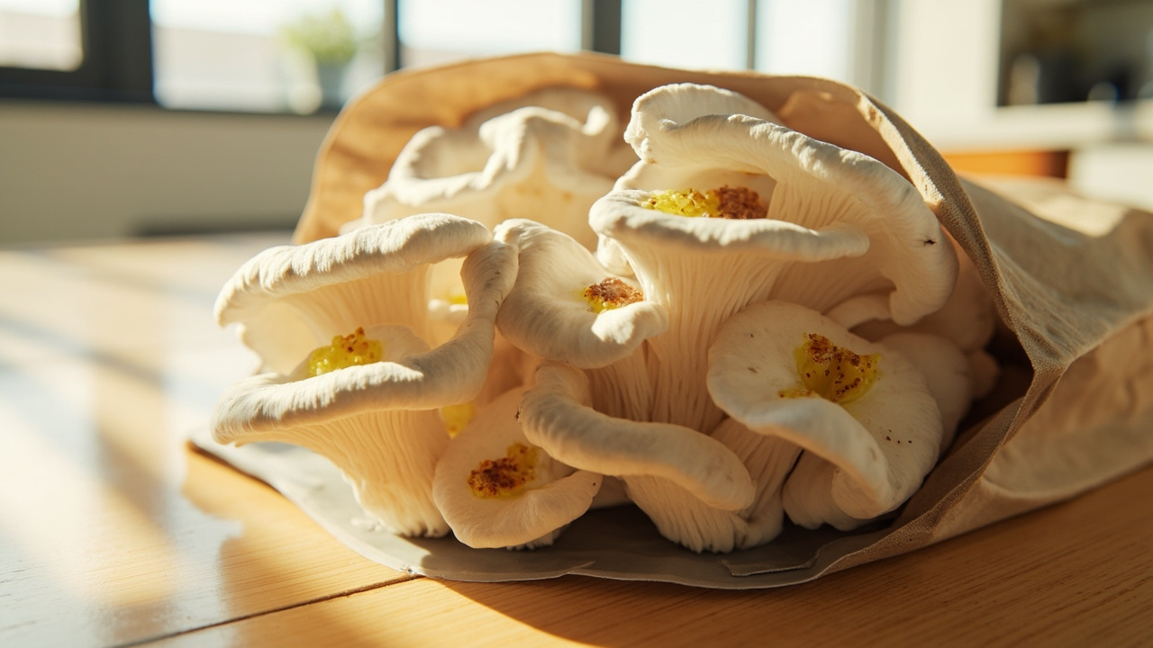 Bacterial Blotch on Gourmet Mushrooms — Wet Yellow Spots