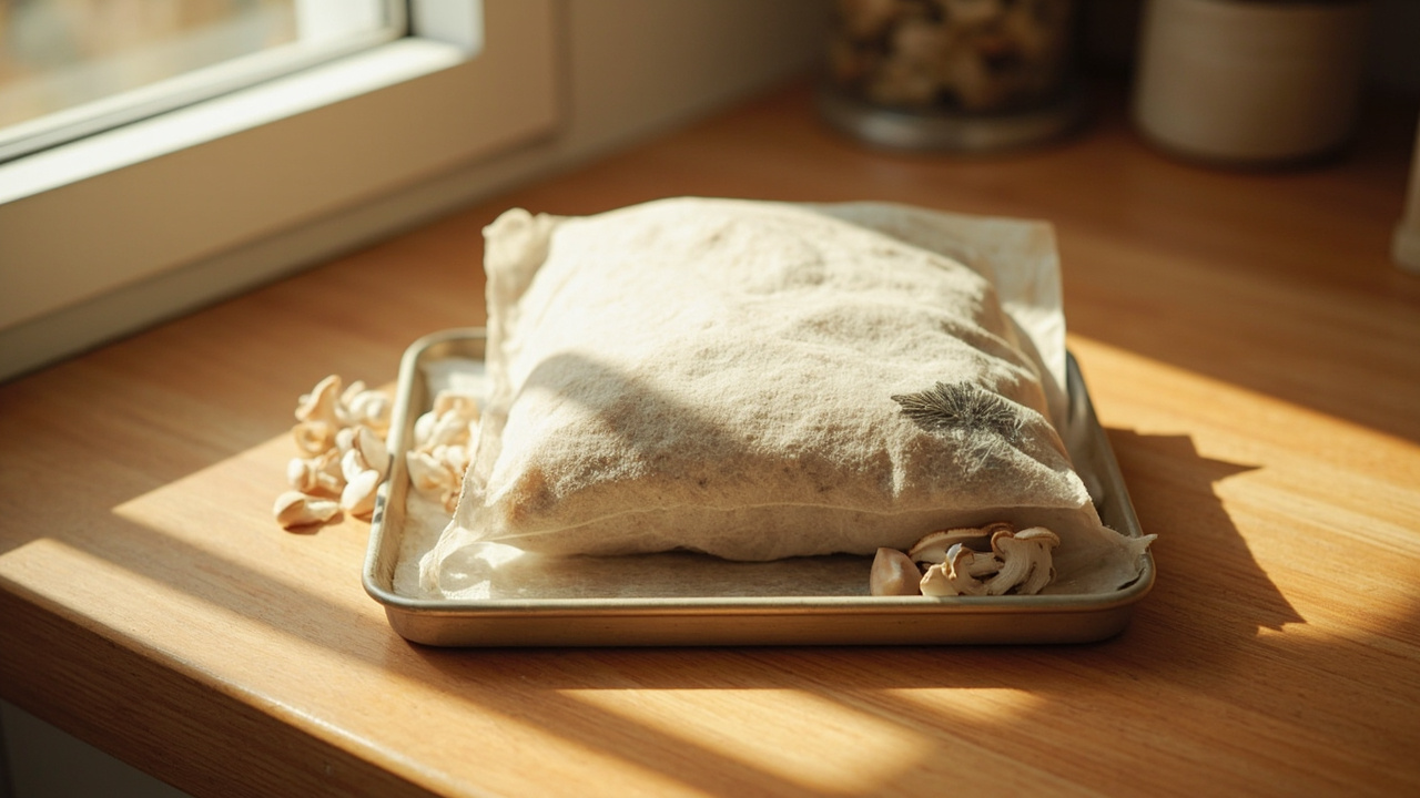 Cobweb Mold on a Gourmet Mushroom Kit — Grey Web vs Mycelium