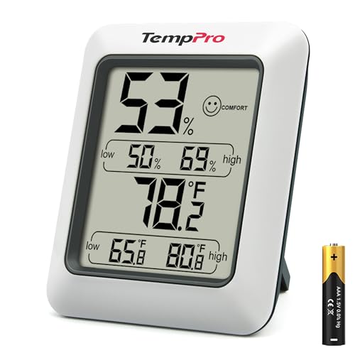 TempPro TP50 Digital Hygrometer Indoor Thermometer Room Thermometer and Humidity Gauge with Temperature Humidity Monitor (Previously ThermoPro)