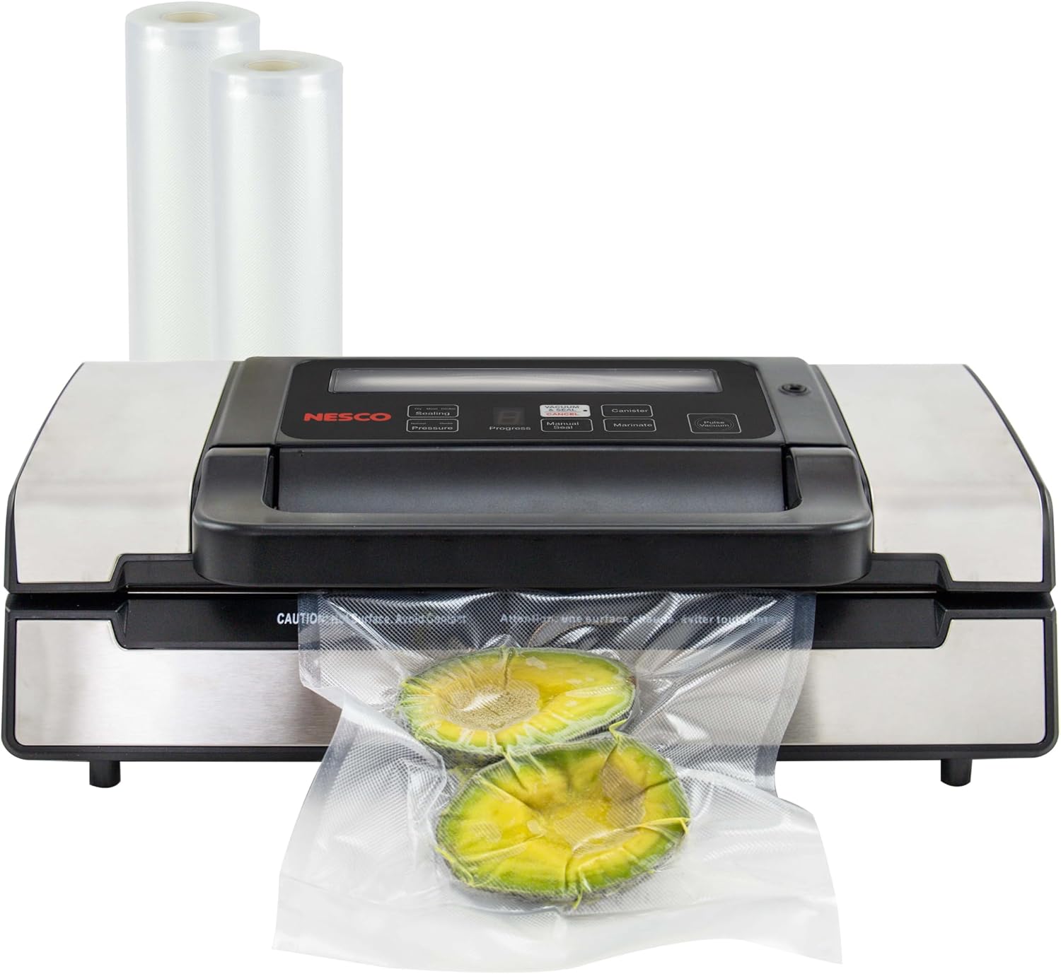 Nesco Deluxe Food VS-12 Vacuum Sealer, 130 Watts, Kit Bags and Viewing Lid