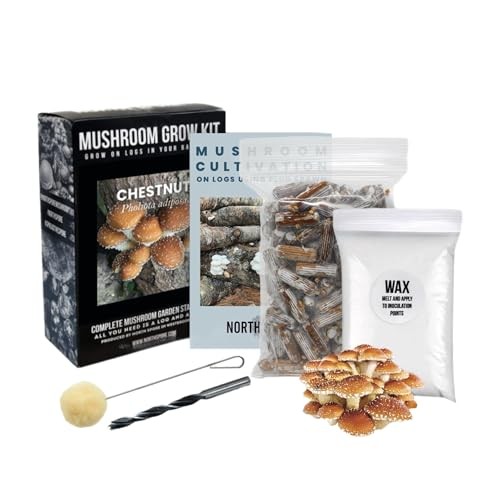 North Spore Organic Chestnut Mushroom Plugs Spawn Kit for Logs, 100 ct