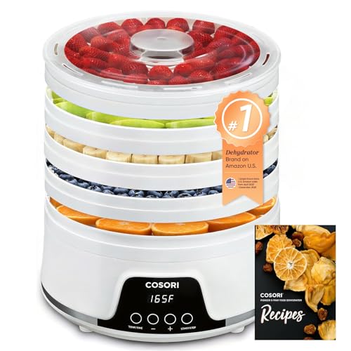 Cosori Food Dehydrator, 5 BPA-Free Trays, 165F Temperature Control, 350W