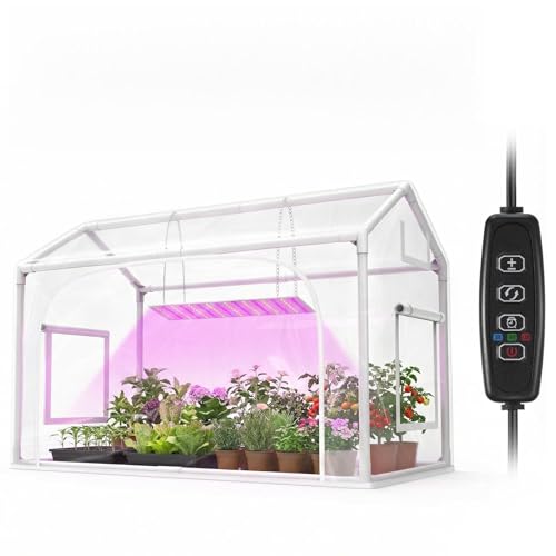 XHIKOWAT Mini Greenhouse with Grow Light & Timer, 30 x 16 x 20 Inch