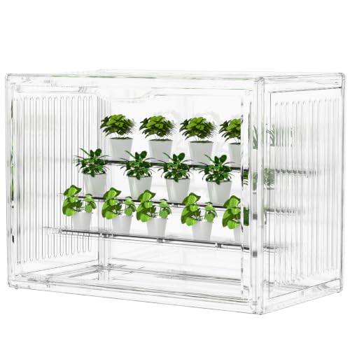 BOHOIDEE 14.17 x 10.63 x 8.66 in Mini Greenhouse for Indoor, Clear Portable Tabletop Green House