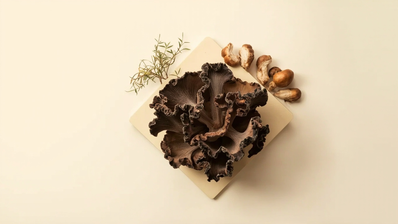 Maitake growing conditions: temperature 55-65°F, humidity 70-85%, low ambient light, gentle non-direct air