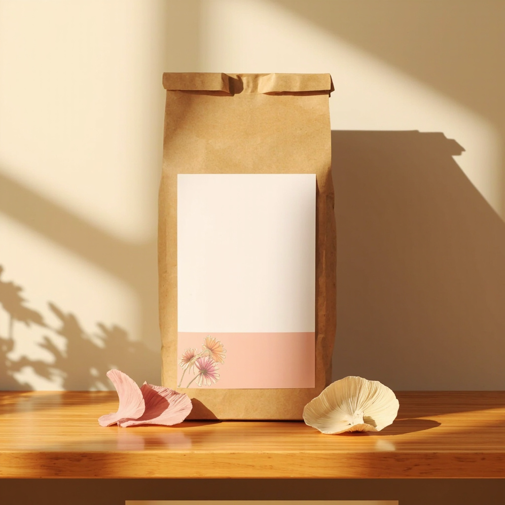 North Spore Pink Oyster 4 lb grow kit on a kitchen counter.